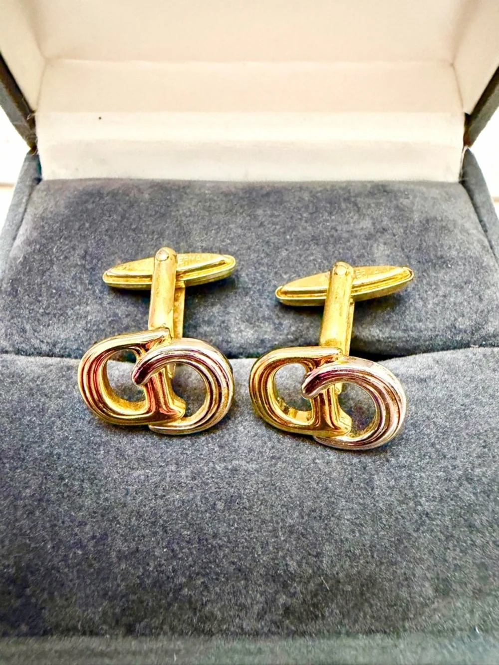 Vintage Dior CD Logo Cuff Links